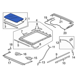 Honda OE - Front Sunroof Glass