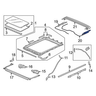 Honda OE - Left Sunroof Cable