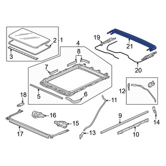 Honda OE - Front Sunroof Drip Rail