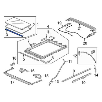 Honda OE - Front Sunroof Opening Trim