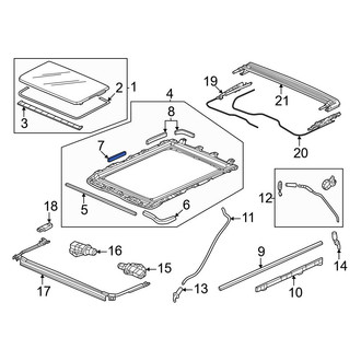 Honda OE - Rear Sunroof Frame Seal