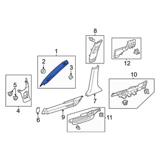 Honda OE - Left Body A-Pillar Trim Panel