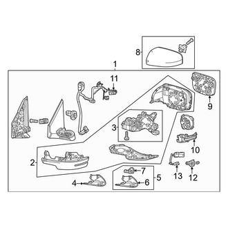 Honda OE - Front Door - Outside Mirrors