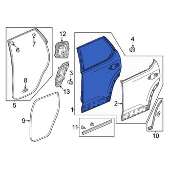 Honda OE - Front Left Door Shell