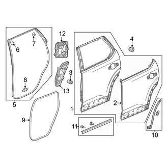 Honda OE - Rear Door - Door & Components