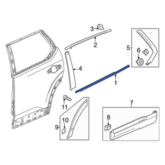 Honda OE - Rear Left Door Belt Molding