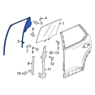 Honda OE - Rear Right Vent Window Assembly