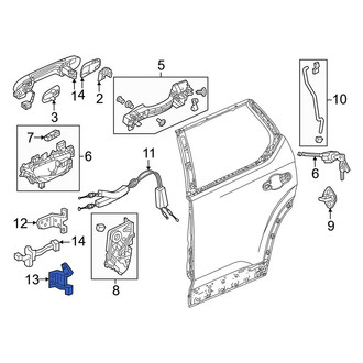 Honda OE - Rear Left Lower Door Hinge