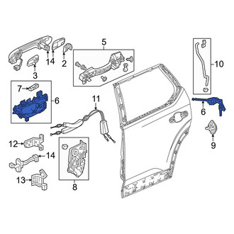 Honda OE - Rear Left Inner Interior Door Handle