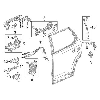 Honda OE - Rear Door - Lock & Hardware