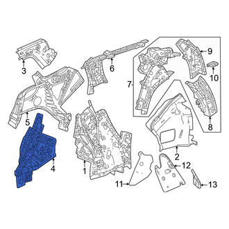 Honda OE - Rear Left Lower Quarter Panel Reinforcement