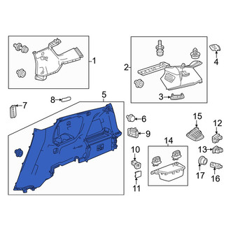 Honda OE - Rear Right Interior Quarter Panel Trim Panel