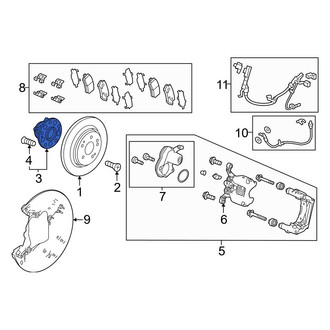 Honda OE - Front Wheel Bearing and Hub Assembly