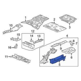 Honda OE - Rear Left Frame Rail End