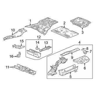 Honda OE - Rear Body & Floor - Floor & Rails