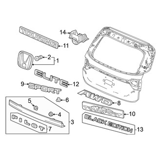 Honda OE - Lift Gate - Exterior Trim