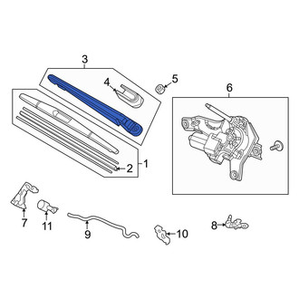 Honda OE - Rear Wiper Arm