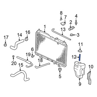 Honda OE - Engine Coolant Reservoir Hose