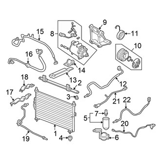Honda OE - Air Conditioner & Heater - Condenser, Compressor & Lines