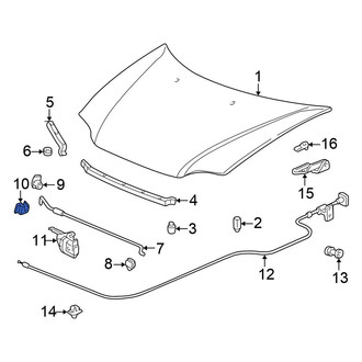 Honda OE - Hood Prop Rod Retainer