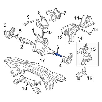 Honda OE - Left Engine Mount Bolt