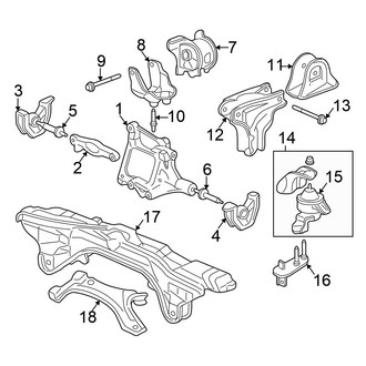 Honda OE - Engine / Transaxle - Engine & Transmission Mounting (Automatic Tr)