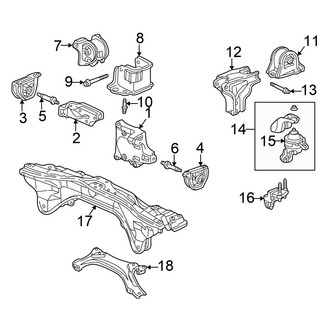 Honda OE - Engine / Transaxle - Engine & Transmission Mounting (Manual Top), (Standard Tr)