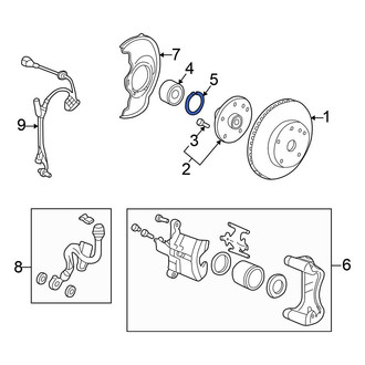 Honda OE - Front Wheel Bearing Snap Ring