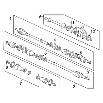 Honda OE - Front Suspension - Drive Axles