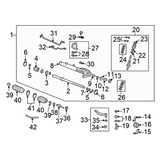 Honda OE - Right Rack and Pinion Bellows