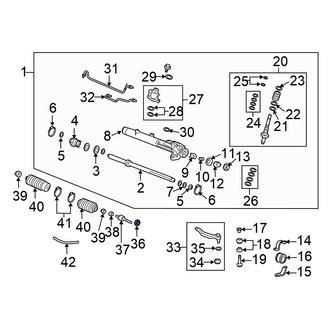 Honda OE - Outer Steering Tie Rod Nut