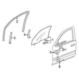 Honda OE - Front Door - Glass & Hardware