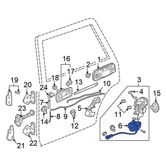 Honda OE - Rear Left Door Lock Actuator Motor