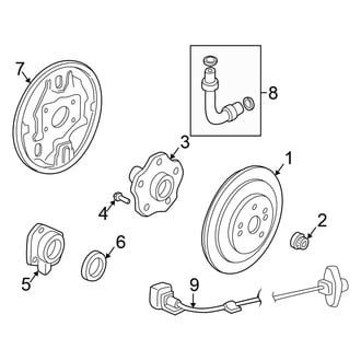 Honda OE - Rear Suspension - Brake Components (EX / SE)