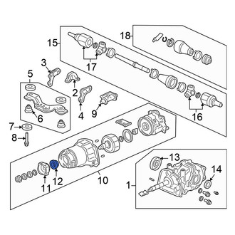 Honda OE - Rear Differential Drive Pinion Oil Deflector
