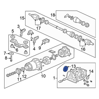 Honda OE - Rear Right Drive Axle Shaft Seal