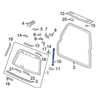 Honda OE - Back Glass Lift Support