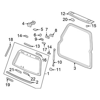 Honda OE - Back Door - Glass & Hardware