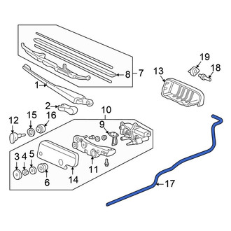 Honda OE - Rear Liftgate Washer Hose