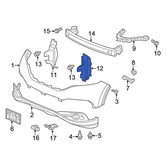 Honda OE - Front Left Radiator Support Air Duct