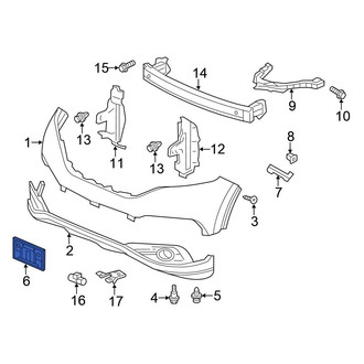 Honda OE - Front License Plate Bracket