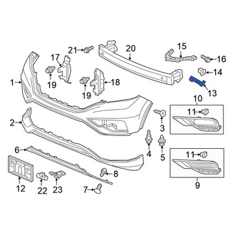 Honda OE - Front Left Bumper Cover Bracket