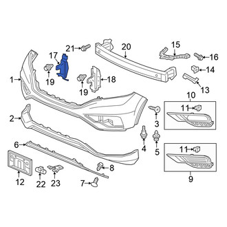 Honda OE - Front Right Radiator Support Air Deflector