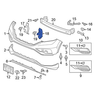 Honda OE - Front Left Radiator Support Air Deflector