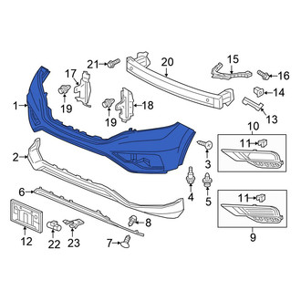 Honda OE - Front Upper Bumper Cover