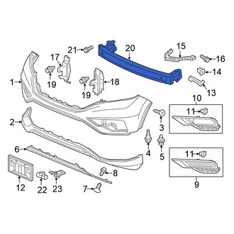 Honda OE - Front Bumper Impact Bar