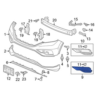 Honda OE - Front Right Bumper Cover Spacer Panel