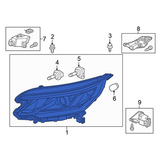 Honda OE - Front Right Headlight Assembly
