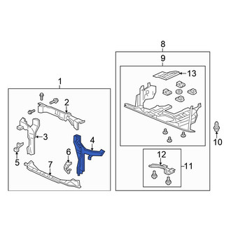 Honda OE - Front Left Radiator Support Side Panel