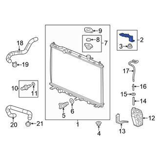 Honda OE - Left Upper Radiator Mount Bracket